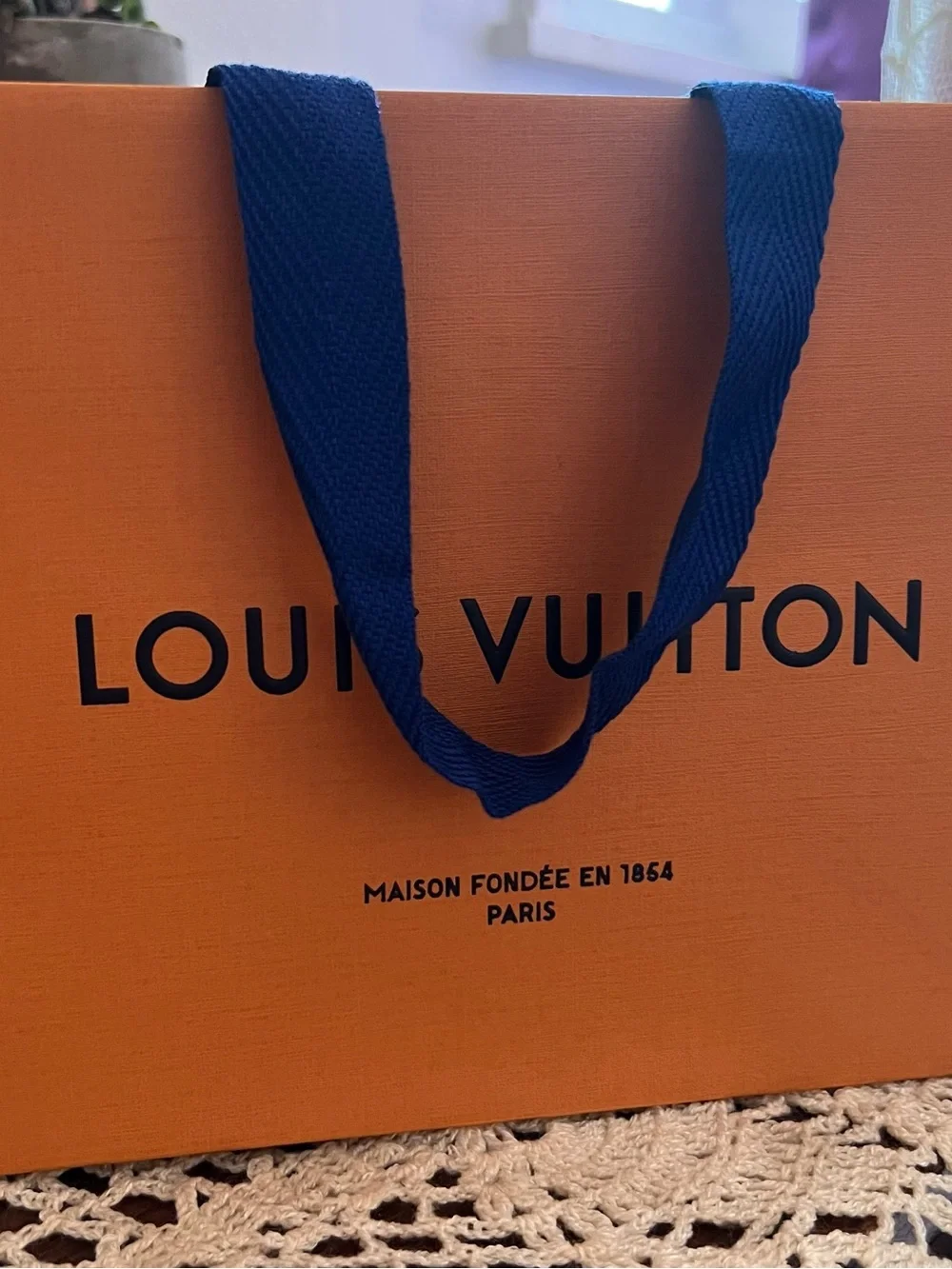 Authentic Louis Vuitton Small Gift Shopping Bag 8.5” X 7” X  4.5”